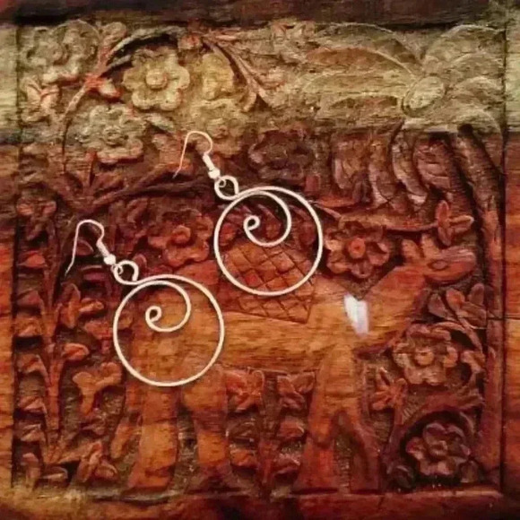 Copper Swirl Earrings - Picture 1 of 1